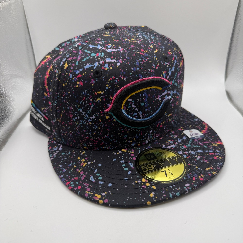 New Era 59FIFTY Chicago Bears NFL Crucial Catch Hat Paint Splatter Fitted 7 1/4